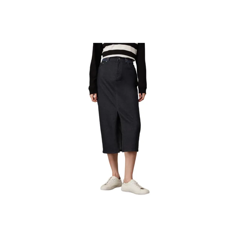 GAP Denim Long Skirt Women's Dark Blue-1