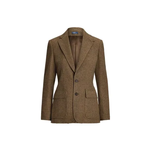 Polo Ralph Lauren FW24 Business Suits Coats Women's Brown Yellow