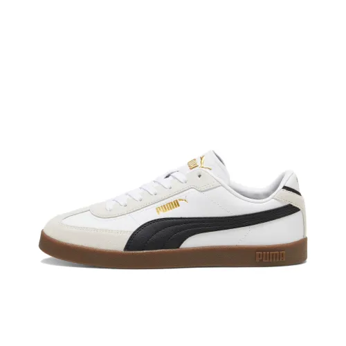 PUMA Club Slip Resistant Shock Absorbers With Abrasion Resistant Properties Low Top Skateboard Shoes Men's White