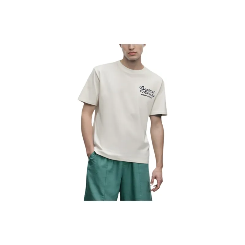GUCCI Logo-embroidered Cotton T-shirt-1