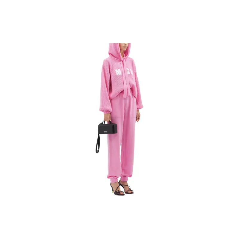 MSGM Embroidered logo Knitted Hoodie-3