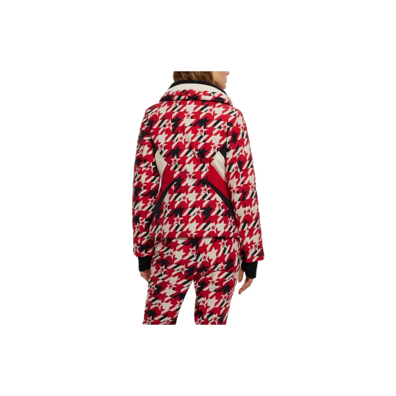 HUGO BOSS x PERFECT MOMENT Collaboration Ski Jacket With Houndstooth Motif Jackets Coats Women's Red-3