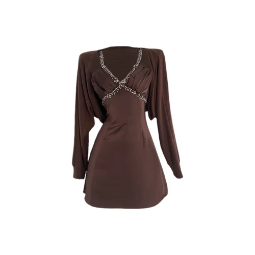 Udon House Two Piece Skirt Sets Women's Brown