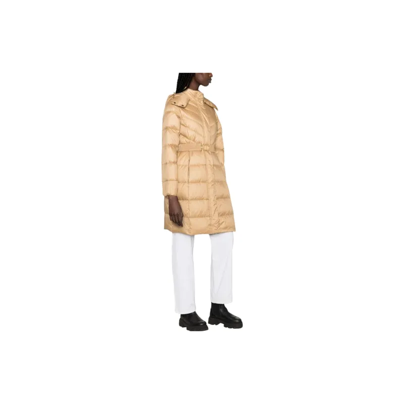 Twinset Hooded Belted Quilted Puffer Coat-3