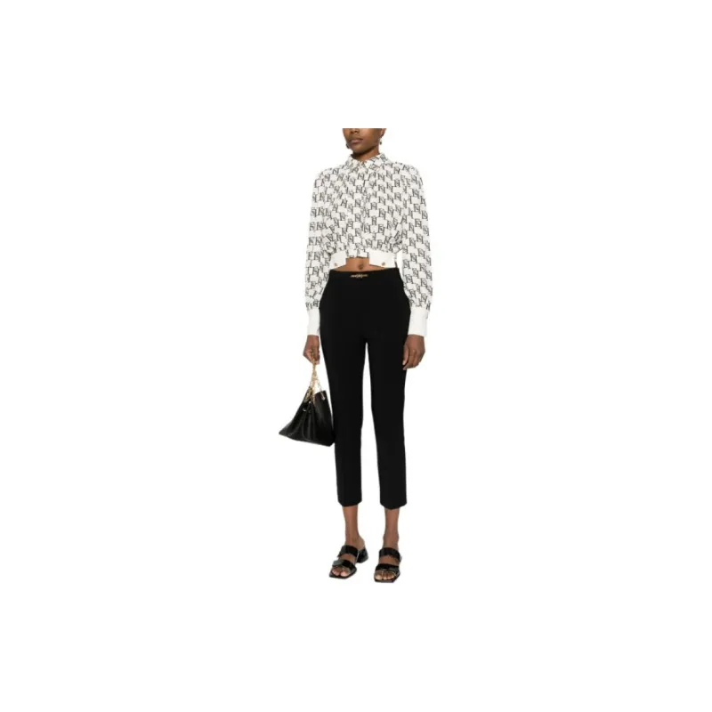 Elisabetta Franchi Straight Leg Cropped Trousers-2