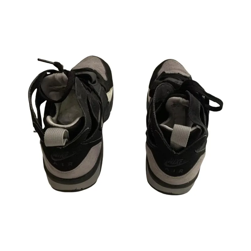Nike Air Trainer Huarache Anti Slip Wear Resistant Mid Top Vintage Basketball Shoes Unisex Black-3