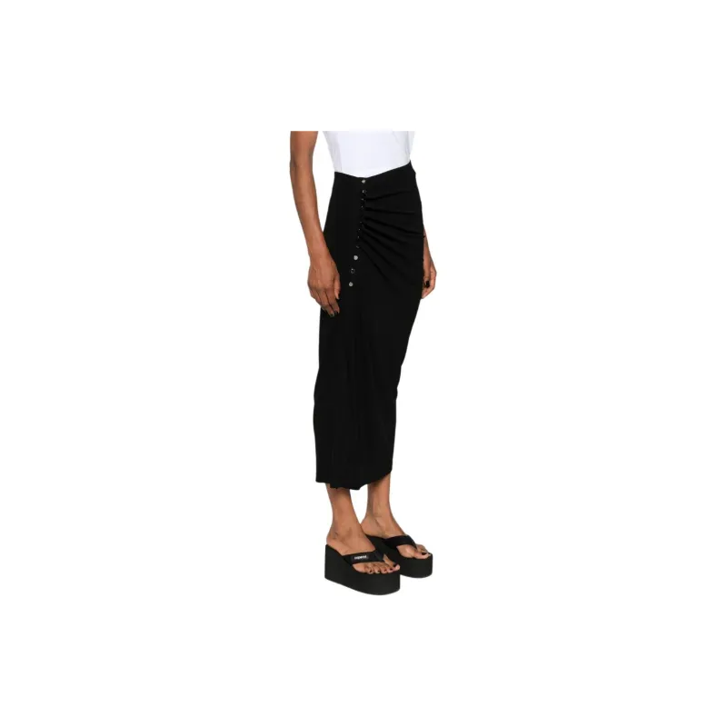 Paco Rabanne Ruch Detailed Midi Skirt-3
