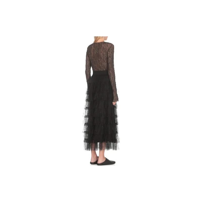UMA WANG Ruffled Lace Skirt-2