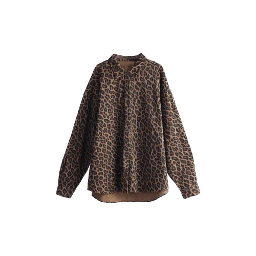 AINUOERMY Shirts Women's Leopard Tops