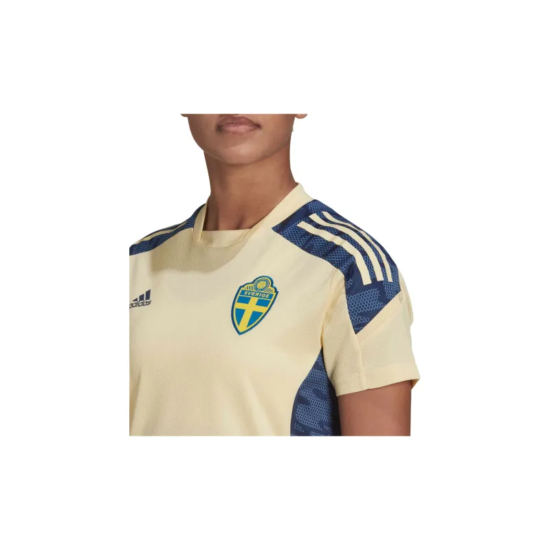 Adidas CONDIVO 21 Soccer Jerseys Women's Yellow-Prone/Marine Blue-5