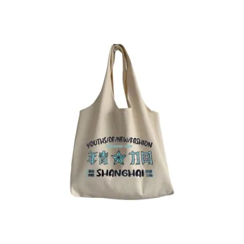 Warrior Canvas Canvas Bag Tote Bag Shopping Bag Shoulder Bag Regular Women's White