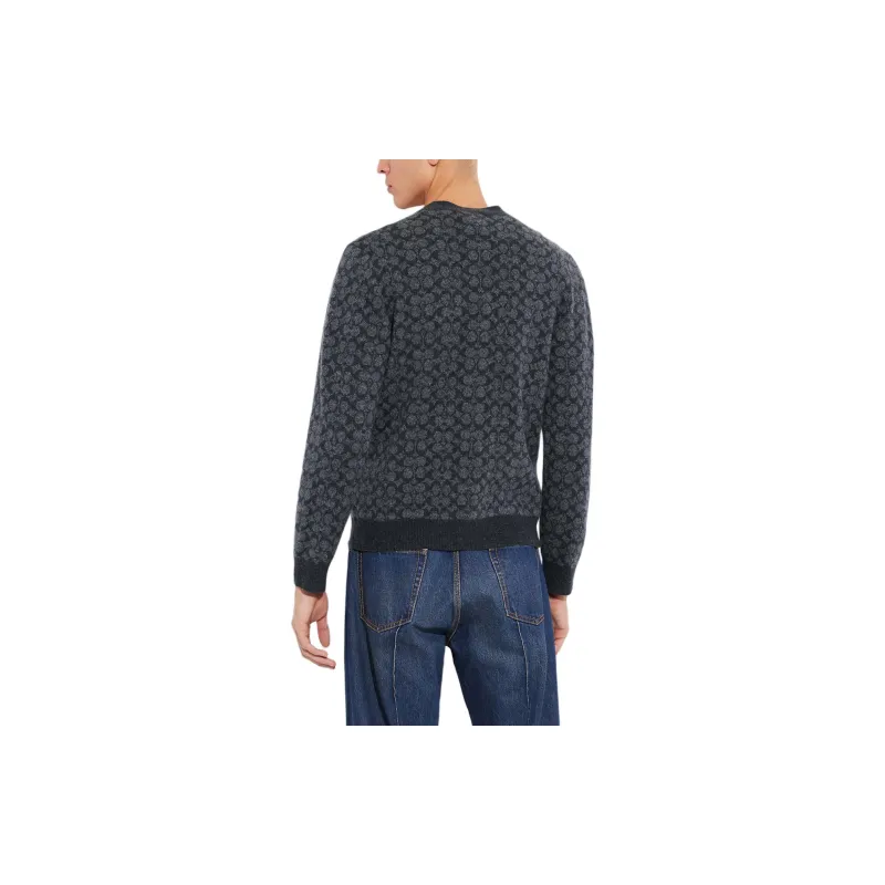 COACH SS23 Cashmere Sweater Men's Gray-2