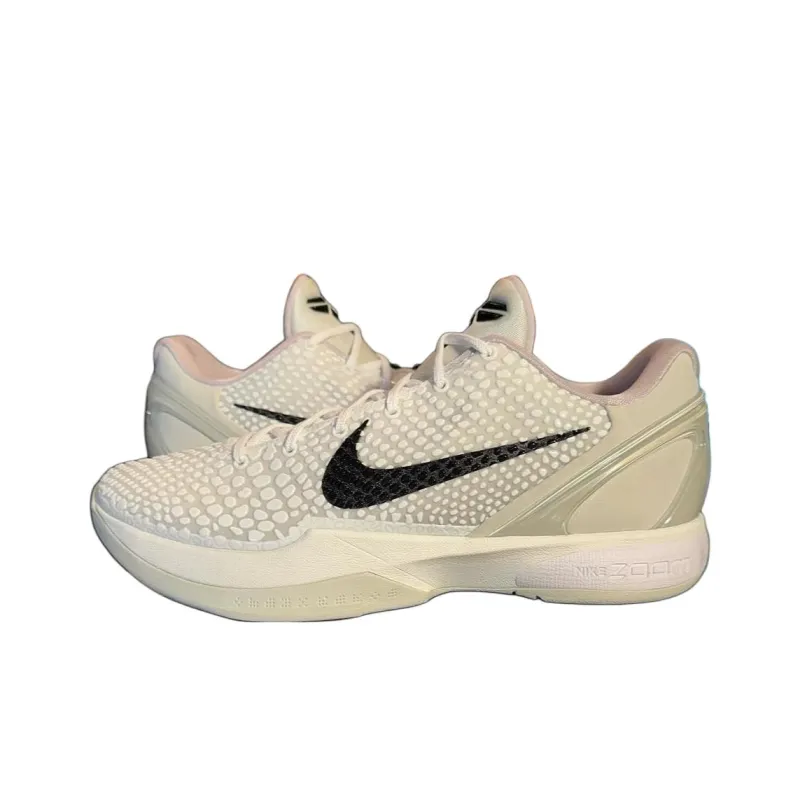 Nike Zoom Kobe 6 Protro PE Durable Breathable Low Top Basketball Shoes Men's White-2