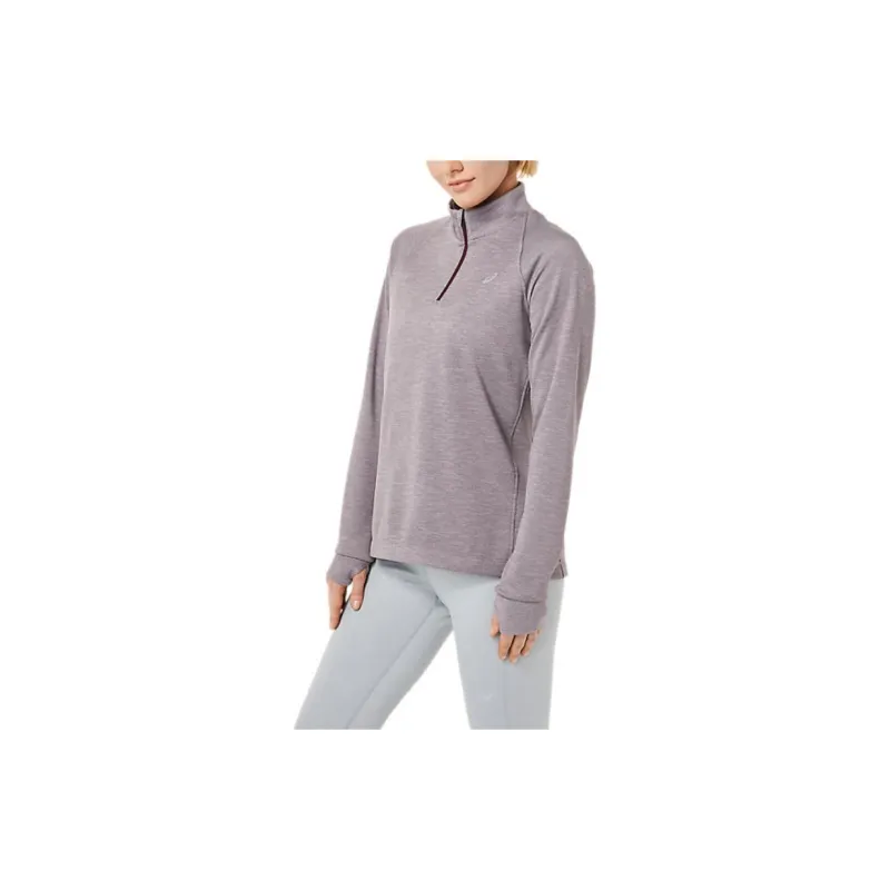 Asics THERMOPOLIS 1/4 ZIP T-Shirts Women's Purple-3