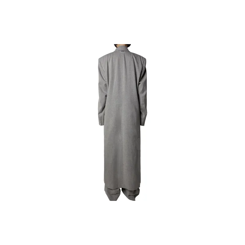 Vetements Boxy Single Breasted Molton Tailored Coat 'Grey Melange'-2