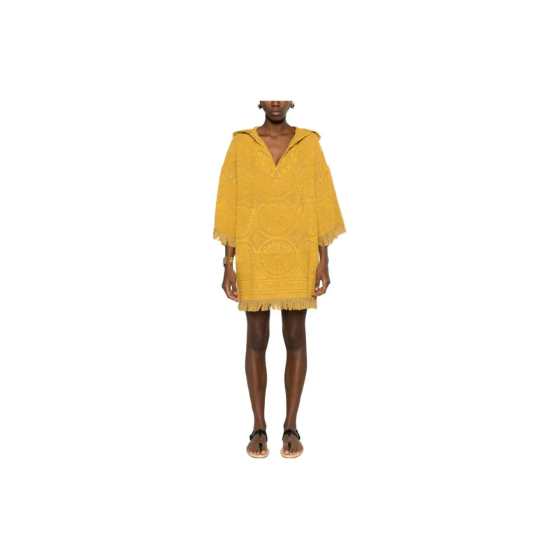Zimmermann FW23 Long-Sleeved Dresses Women's Mustard Yellow-1
