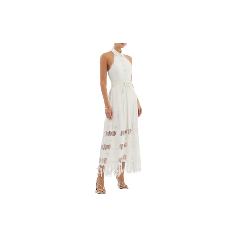 REBECCA VALLANCE SS24 Sleeveless Dress Women's Ivory White-3