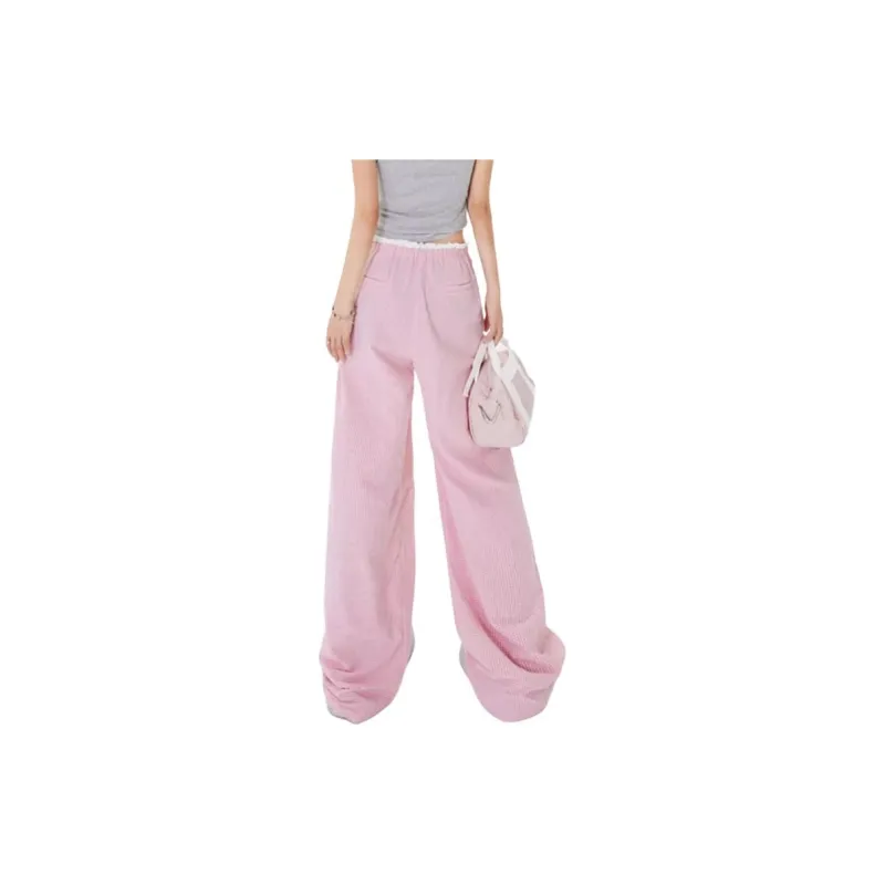 ZNZX Casual Pants Women's Rose Red-6