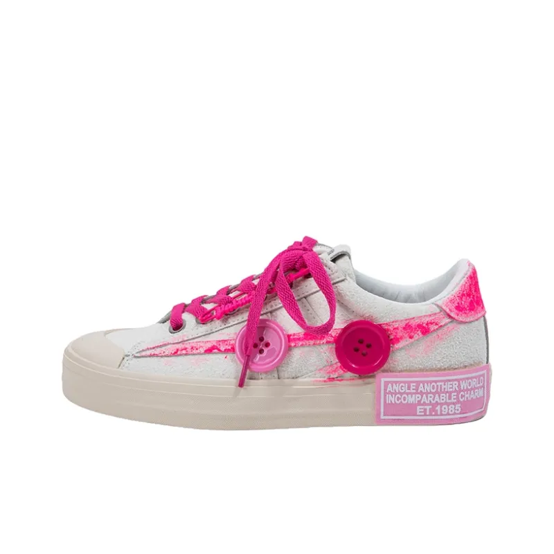 OYNN Optional Choice Series Skateboard Shoes Unisex Low Top Rose Red-1