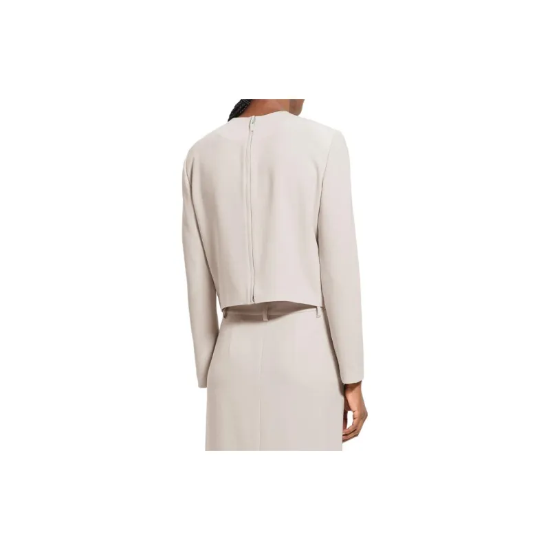THEORY Zip up Cropped Blouse-2
