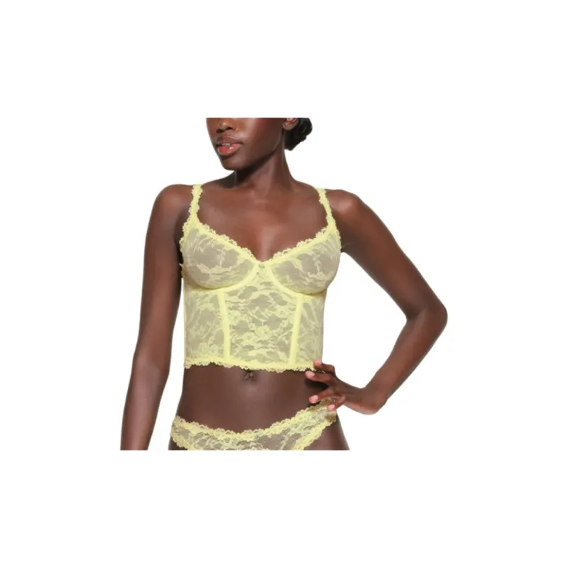 SKIMS STRETCH LACE CORSET Camisole Women's Lemonade-1
