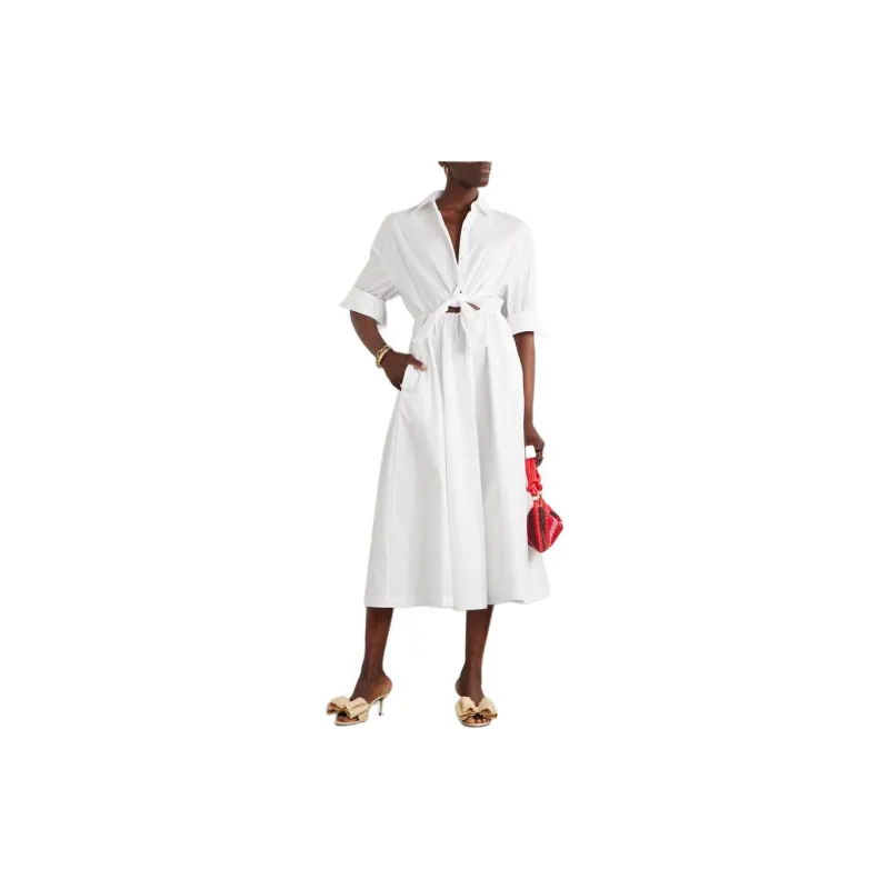 Staud Long-Sleeved Dresses Women's White-1