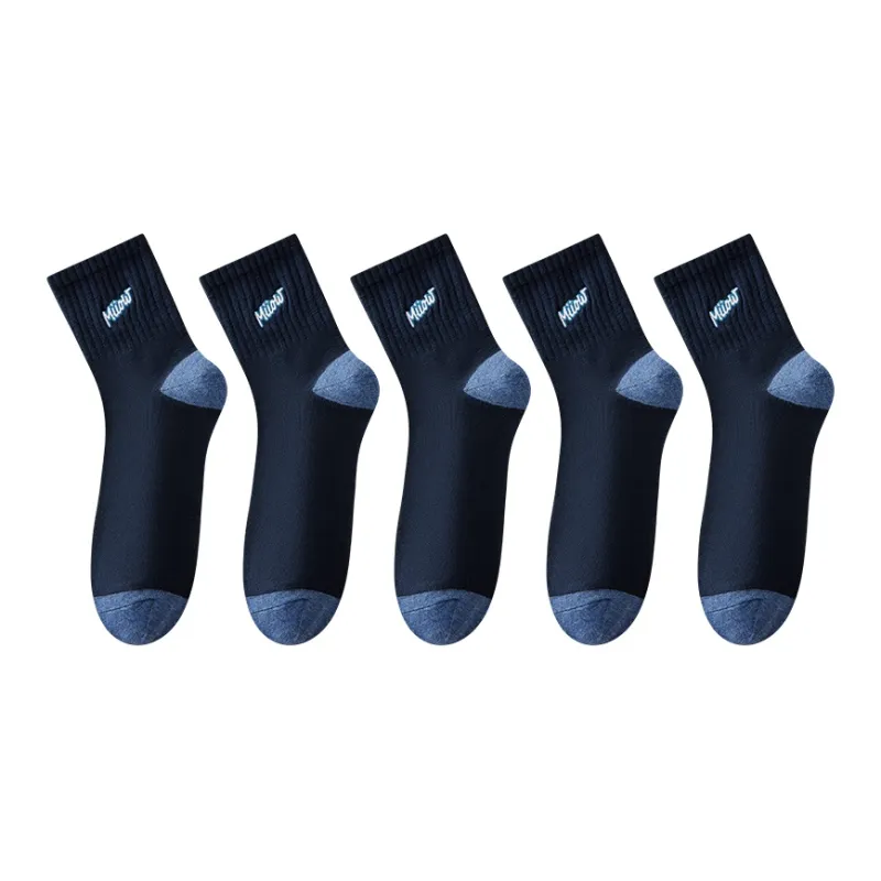 MIIOW Mid Calf Socks Men's 5 Pack-14