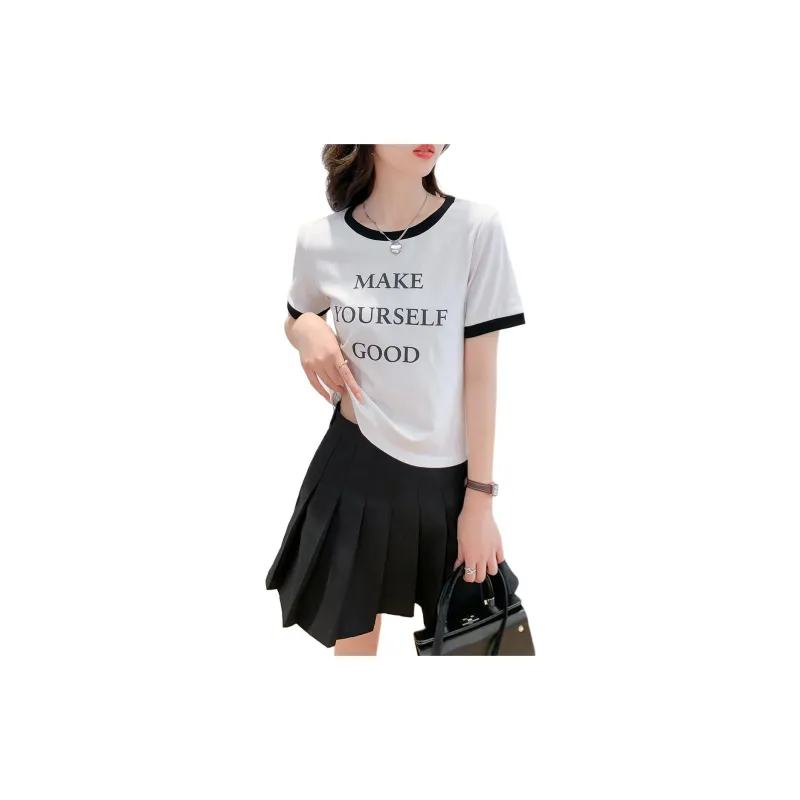 Juden Choi Drop Shoulder Sleeve T Shirt Women's White-1