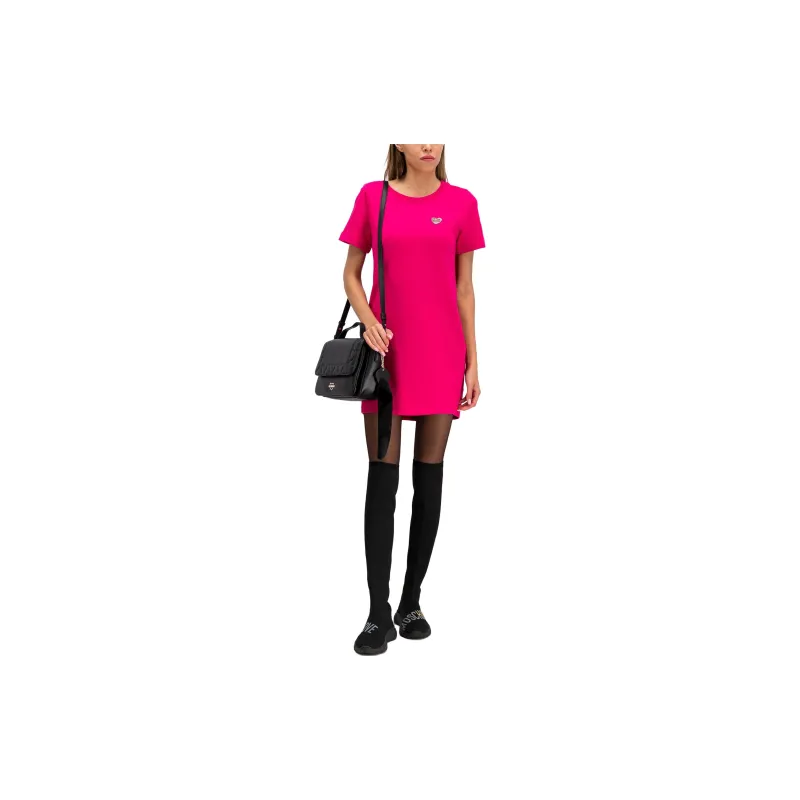 LOVE MOSCHINO Short Sleeved Dresses Women's Pink-1