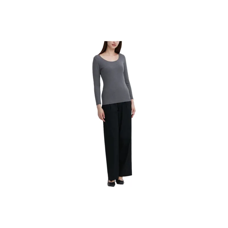 UNIQLO T Shirts Women's Truffle Gray-1