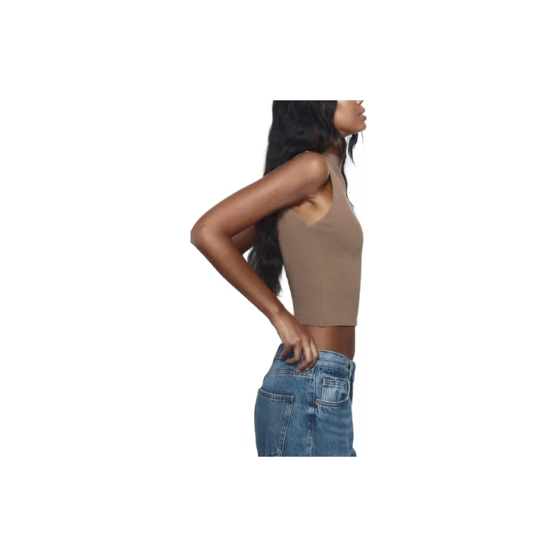 ZARA Tank Tops Women's Gray-2