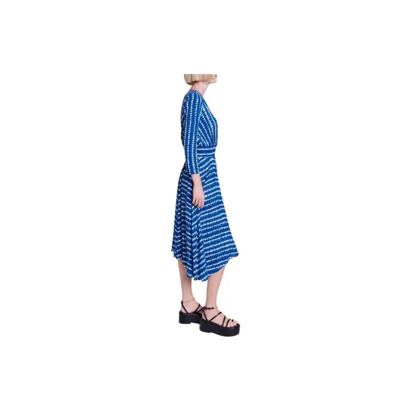 Maje Long-Sleeved Dresses Women's Blue-3