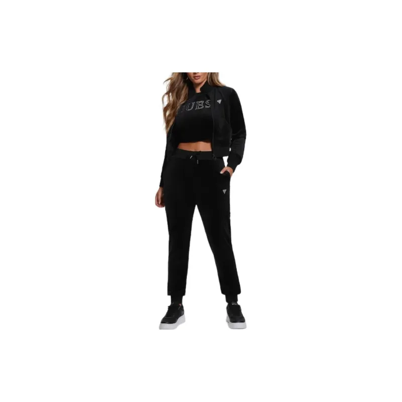 GUESS Eco Couture Full-Zip Sweatshirt Jackets Coats Women's Black-3