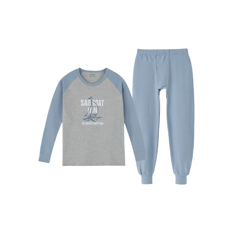 Yalu Thermal Set Men's Medium Gray Multicolor-0