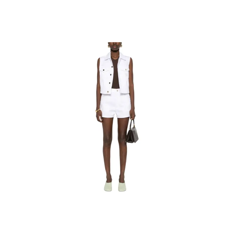 FENDI Logo Embroidered Denim Gilet-1