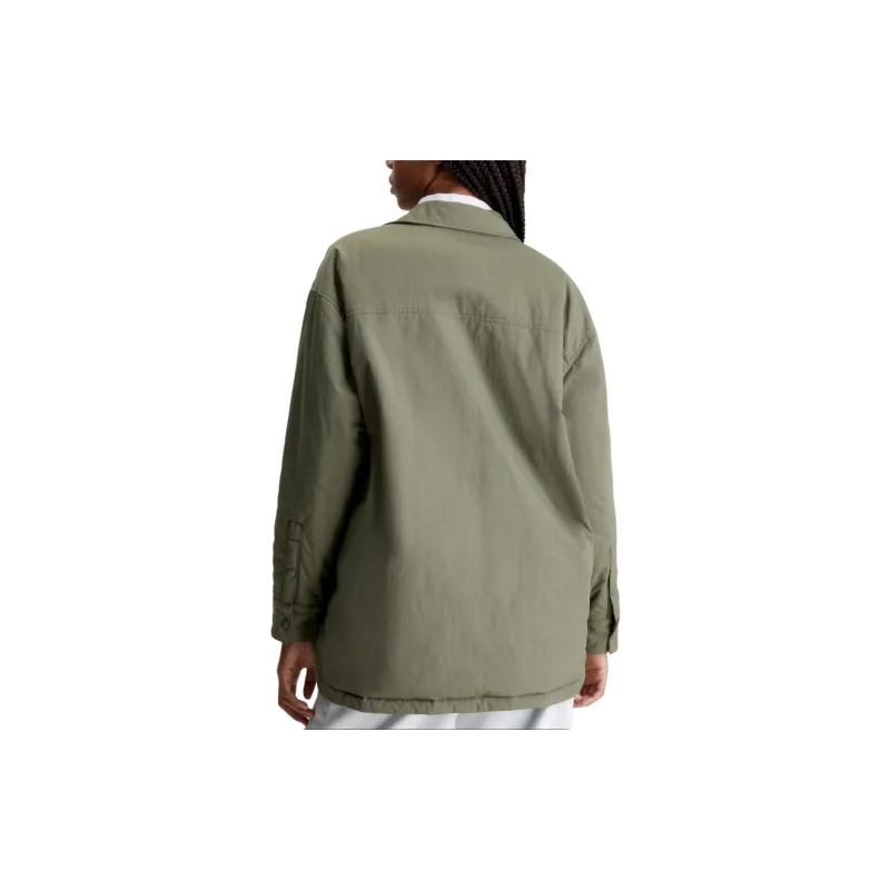CALVIN KLEIN Jackets Coats Europe Version Women's Dark Olive-5