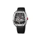 YB14101J1 Silver Case Black, Silicone Strap