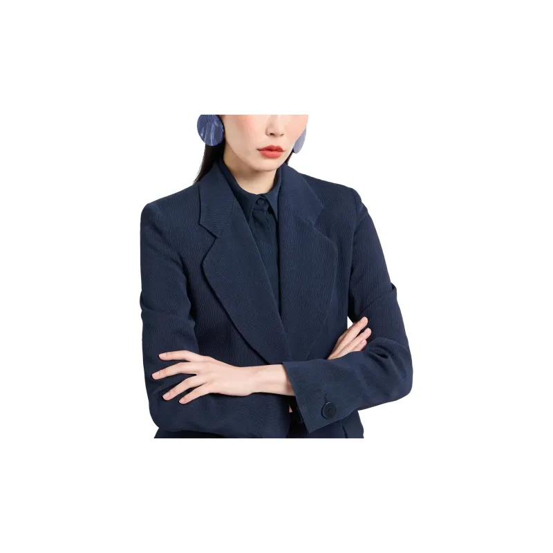 EMPORIO ARMANI Icon Canneté Cady Blazer-4