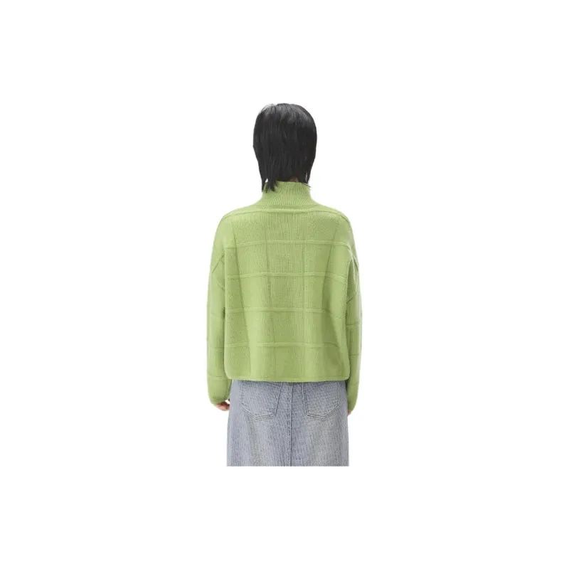 MAIGRE SIMHAT Pure Cashmere Sweater Women's Avocado Green-1