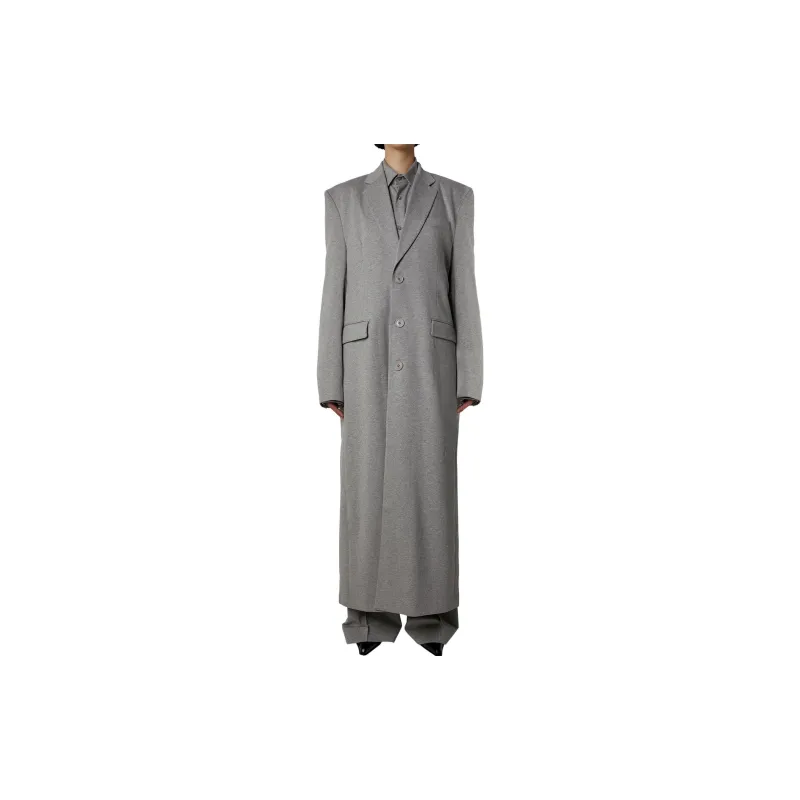 Vetements Boxy Single Breasted Molton Tailored Coat 'Grey Melange'-1