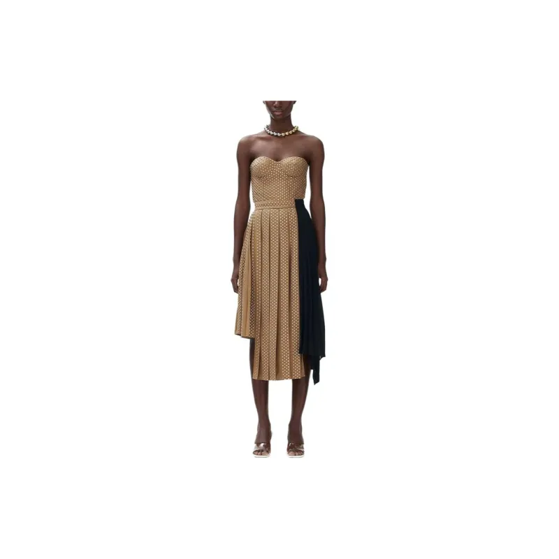 Rokh H&M Wool Blend Studded Corset Top Dark Beige-1