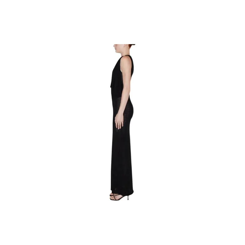Khy DROP 004 Mesh Stretch Knotted Maxi Dress Sleeveless Dress Women's Black-3