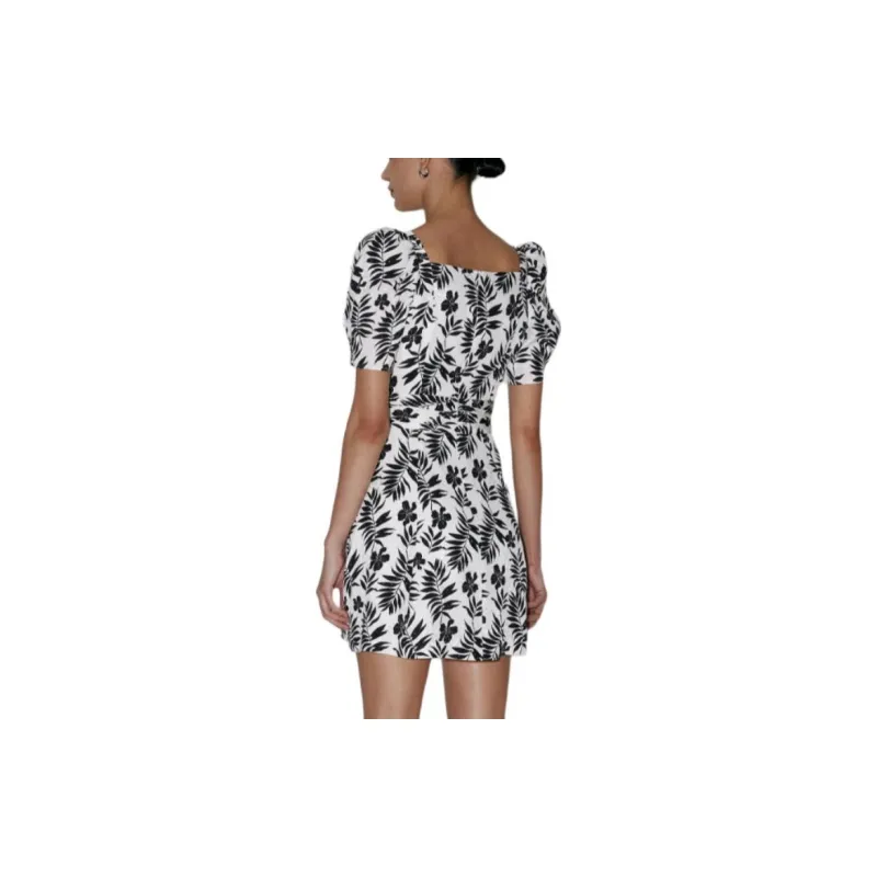 Bebe Short Sleeved Dresses Women's White Black-2