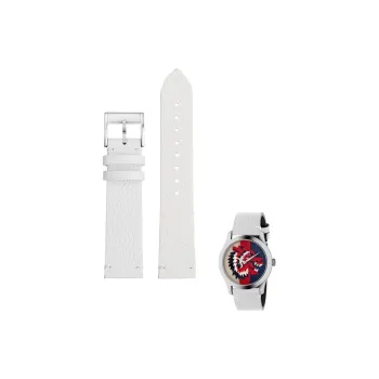 Craftsman Watch Bands Compatible GUCCI YA1264065 Bee Embroidery GUICHI 1264067 Genuine Leather Hand Strap 20m Unisex