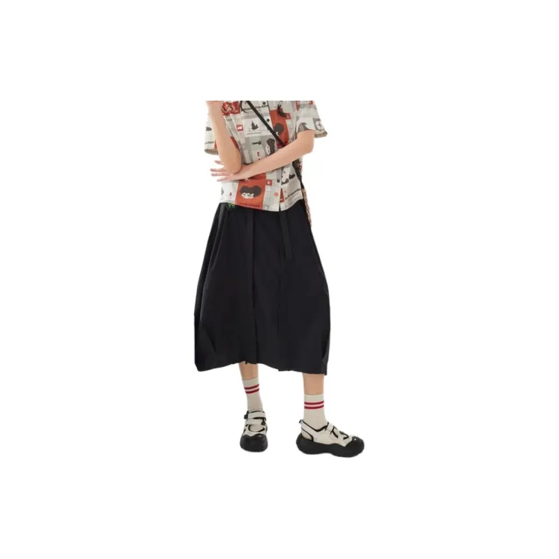 ZIHAN Casual Long Skirt Women's Black-3