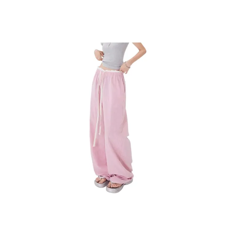 ZNZX Casual Pants Women's Rose Red-3