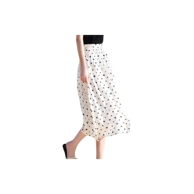 XWI Casual Long Skirt Women's Black White-2