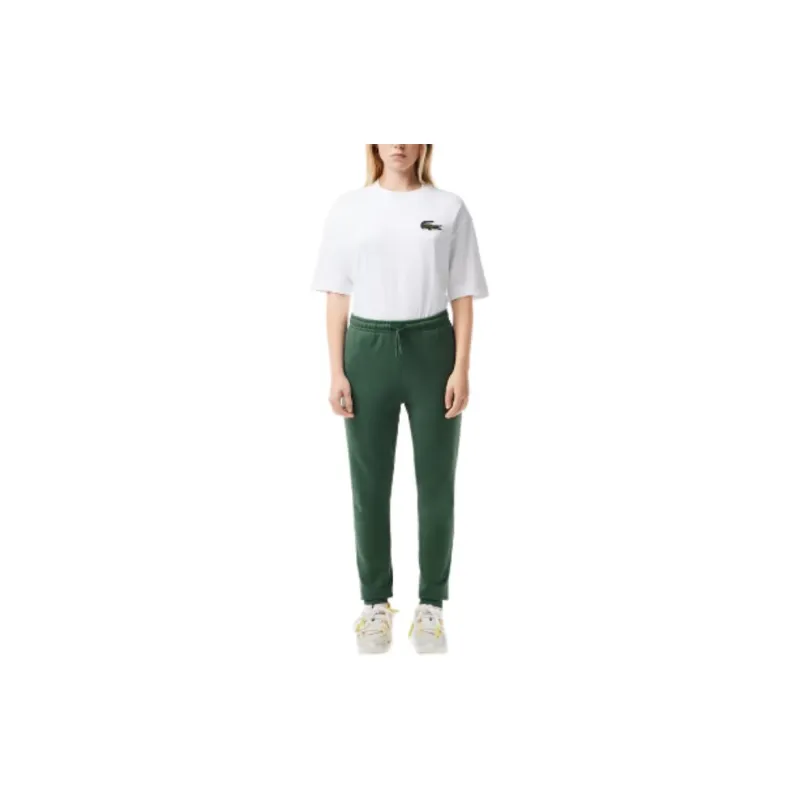 LACOSTE Knitted Sports Pants Women's Dark Green-2