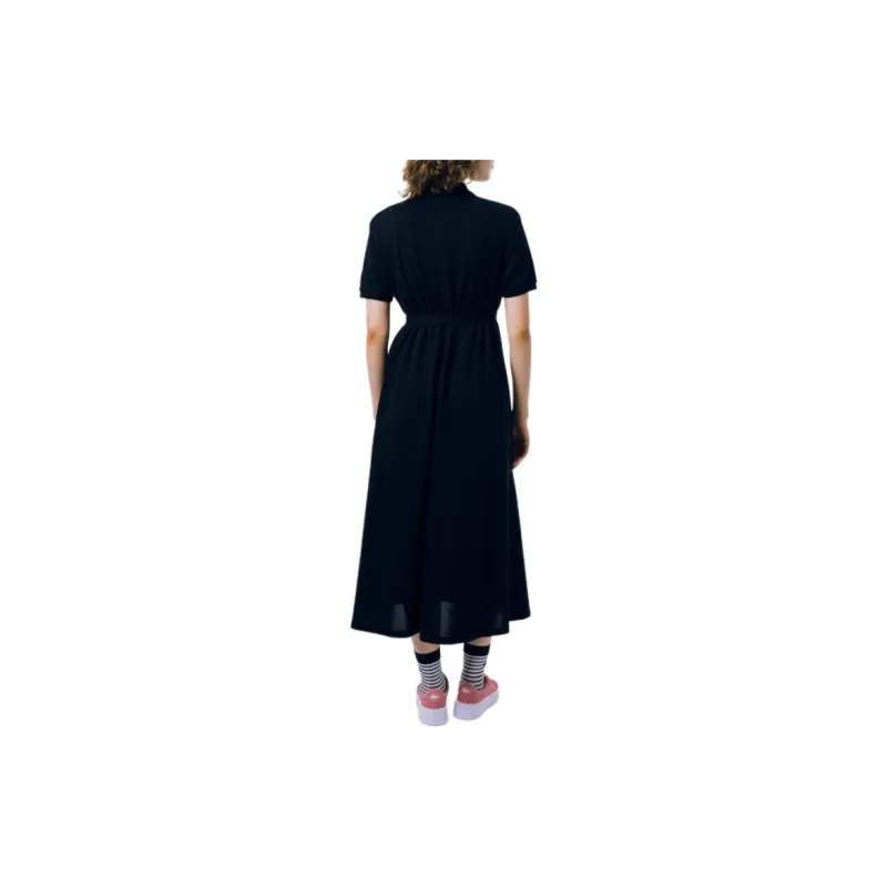 LACOSTE Short-Sleeved Dresses Women's Black-3