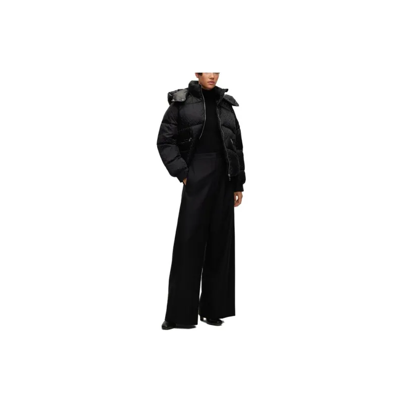 HUGO BOSS Monogram-Jacquard Zipped Puffer Jacket-1